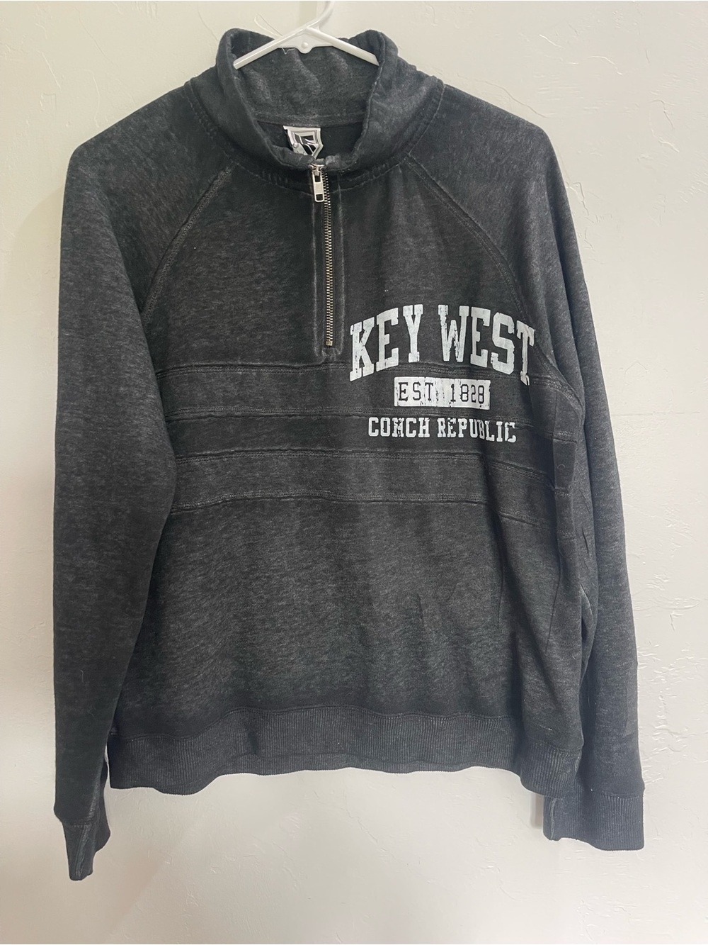 Women’s Key West Half-Zip Pullover Sweatshirt in Charcoal Size L